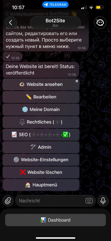 Telegram bot interface